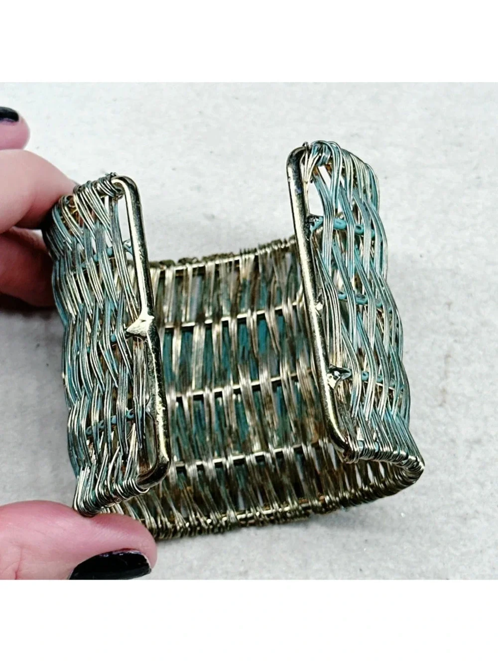 87a. Bronze Woven Boho Cuff